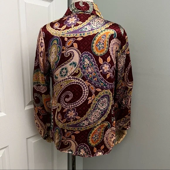 Jack Winter Funky Disco Paisley Vintage Shirt Size M - Picture 10 of 14